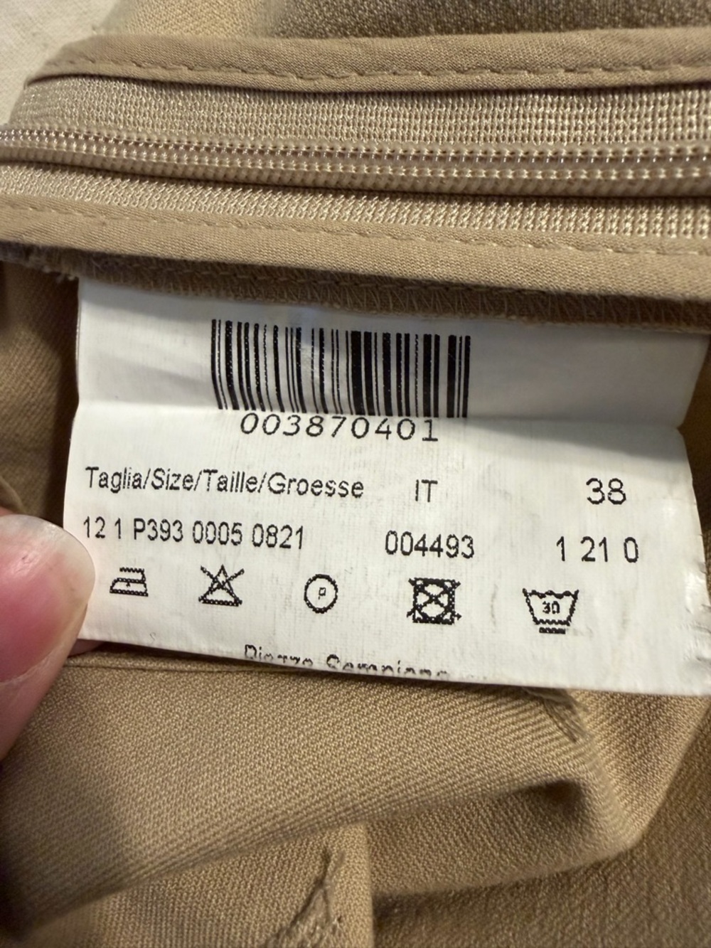 Piazza Sempione Marion Tailored Camel Straight-Leg Trousers Sz 6 - Picture 3 of 8